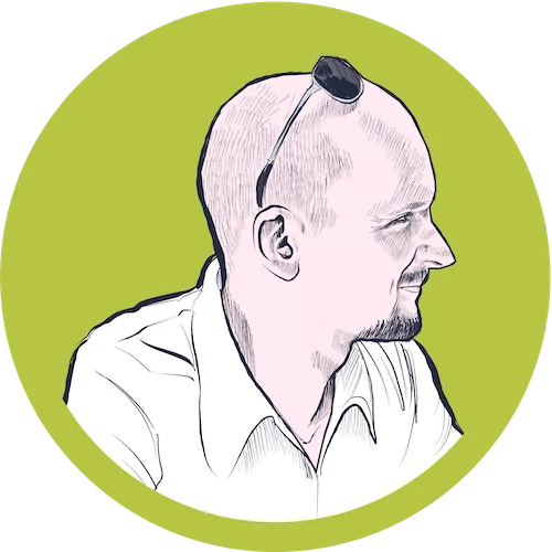 Ritratto illustrato di Iuri Albarello